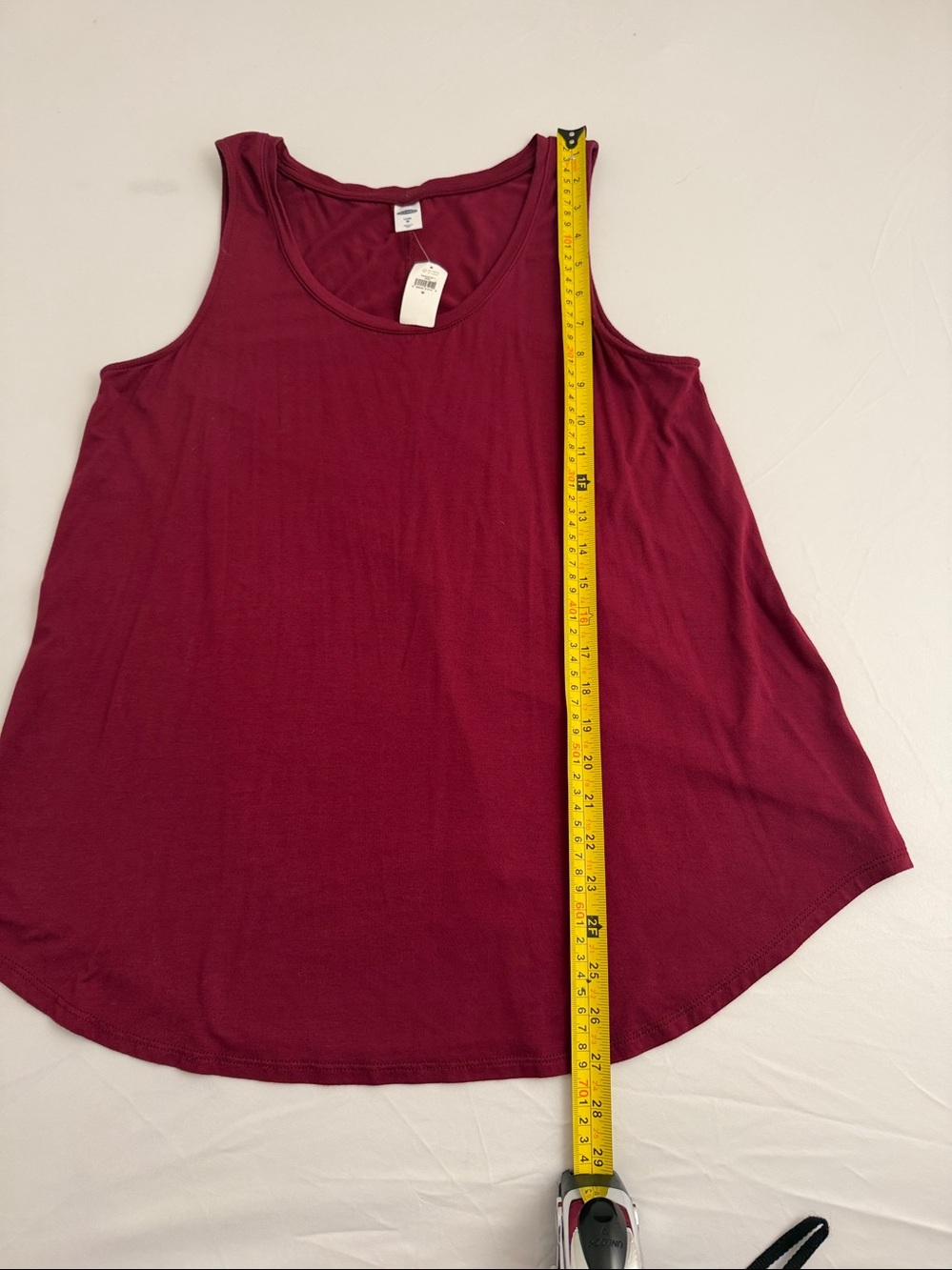 Old Navy Luxe burgundy sleeveless swingy tank top M - Picture 9 of 10